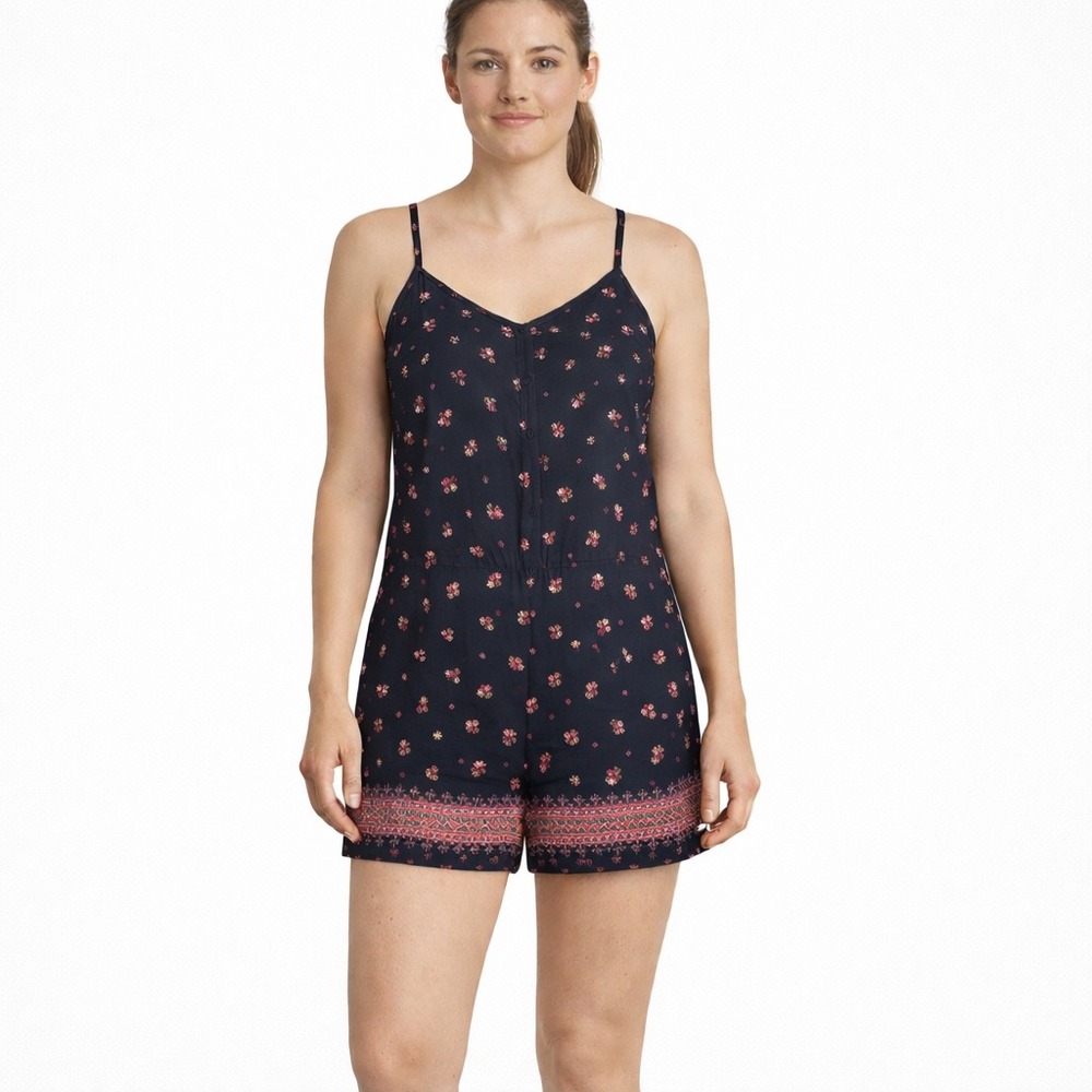 Mudd Womens‎ Geometric Floral Romper Size XL Boho Hippie Western Festival